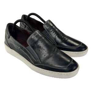 ROAN by Bed Stu Wils Sneakers Mens 8.5 Black Leather Slip On Fashion Minimalist